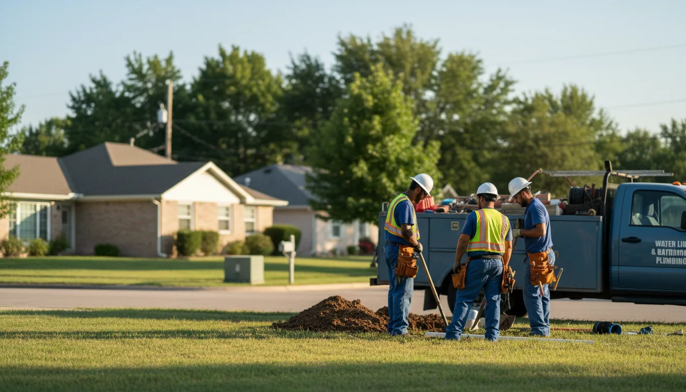 Residential water line and bathroom plumbing service in Harmony, RI